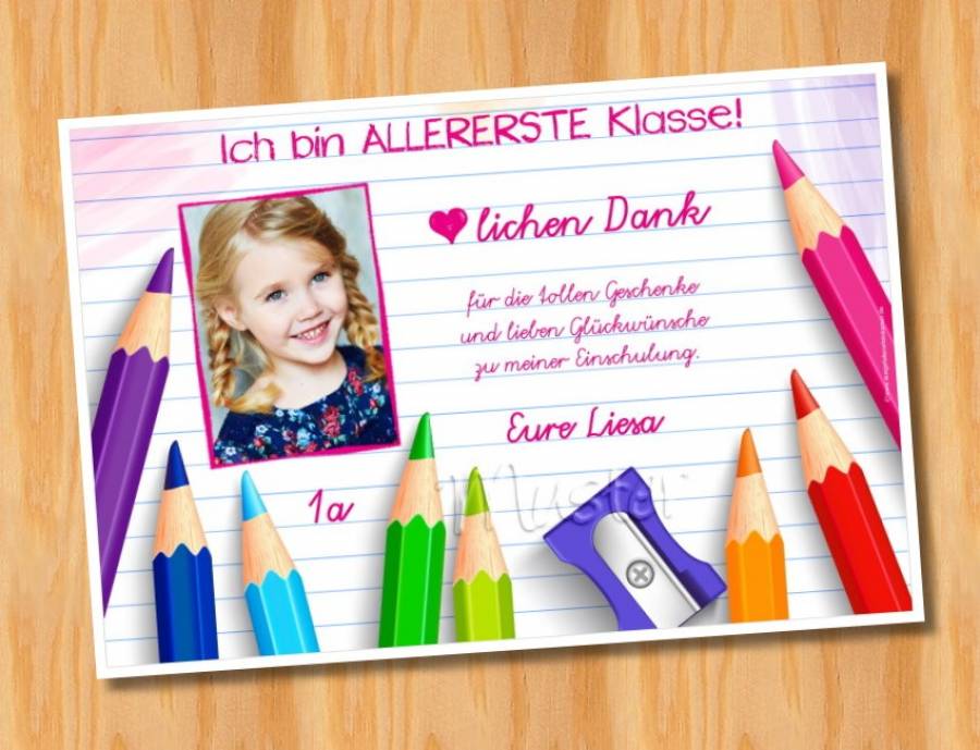 Danksagungskarten Einschulung