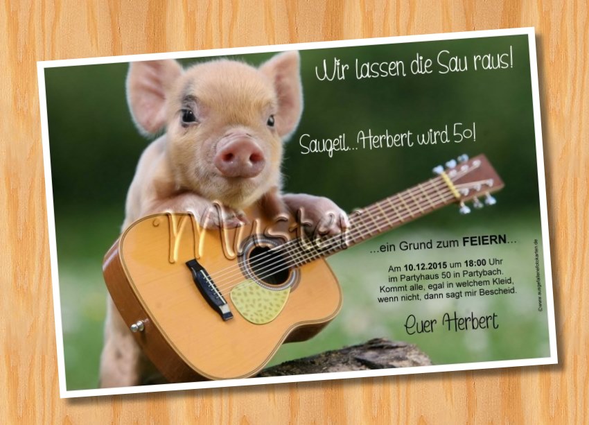 Einladungskarten Geburtstag tierische