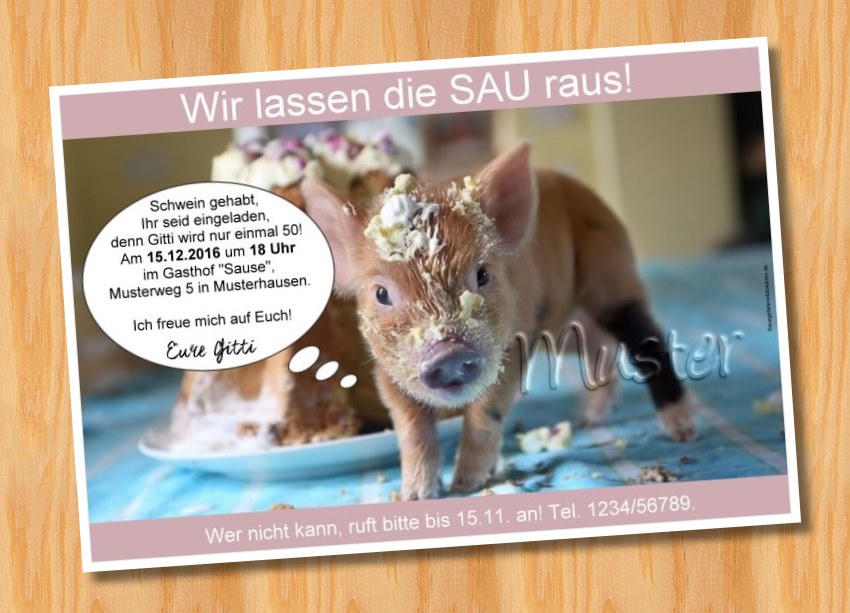 Einladungskarten Geburtstag Tierische